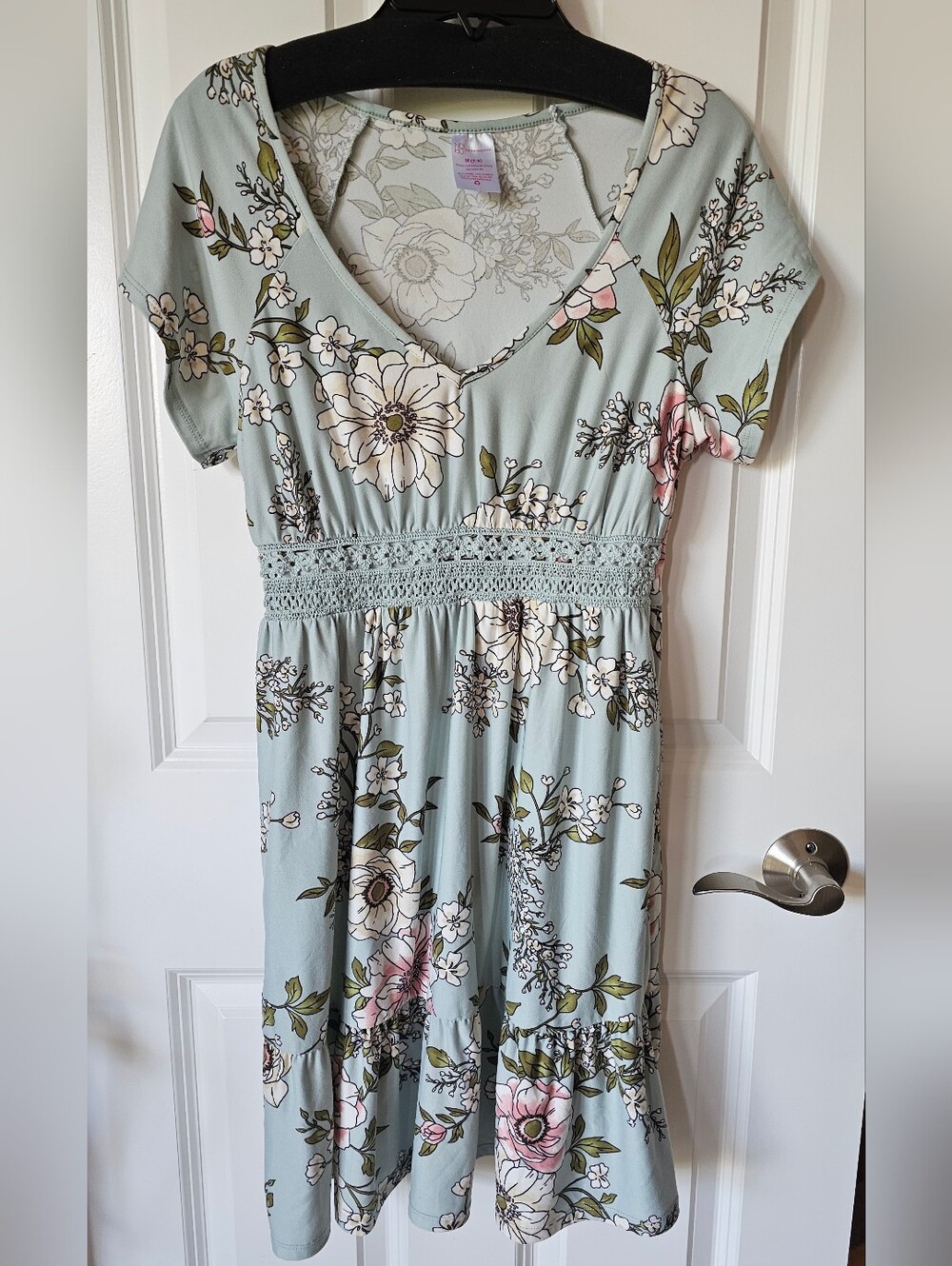 No Boundaries Sage and Pink Floral Maxi Dress